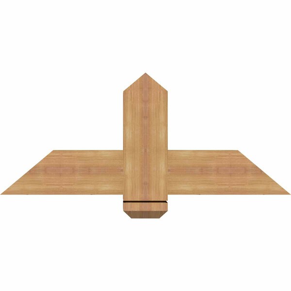 Ekena Millwork Eugene Smooth Timber Gable Bracket, Western Red Cedar, 36"W x 15"H x 5 1/2"D x 5 1/2"F, 10/12 Pitch GBW036X15X0606EUG00SWR - main